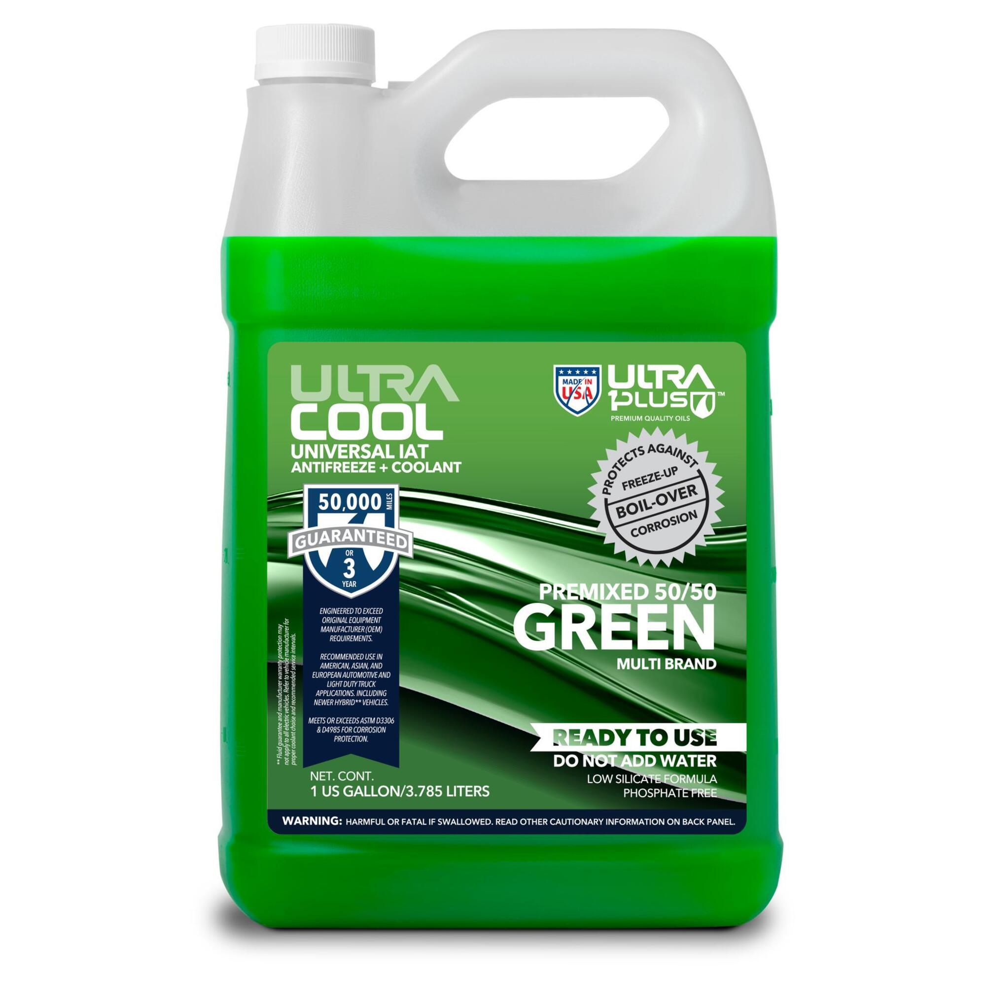 Ultra1Plus Universal Antifreeze + Coolant - 50/50 Premix, Green, 1 Gal., Model# UL903